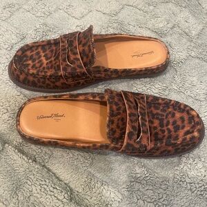 Universal Thread Leopard Print Mules - Brown/Tan